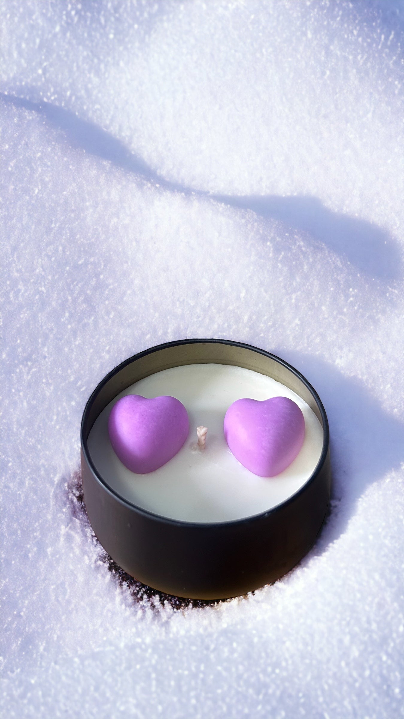 Snowy Heart Duo Candle