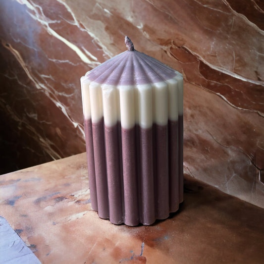 Luxe Ripple Pillar Candle